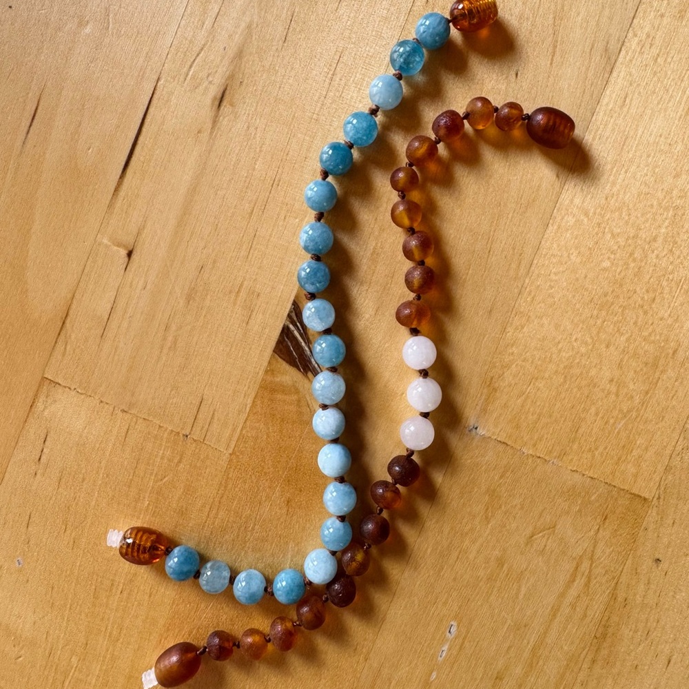 Bohemian Blue and Brown Beaded Bracelet